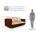 Adorn India Dexter 3 Seater Sofa Digitel Print (Beige & Brown)