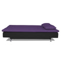 Adorn India Aspen Three Seater Sofa cum bed (Purple & Black)