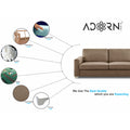 Adorn India Straight line 3 Seater Sofa(Camel)