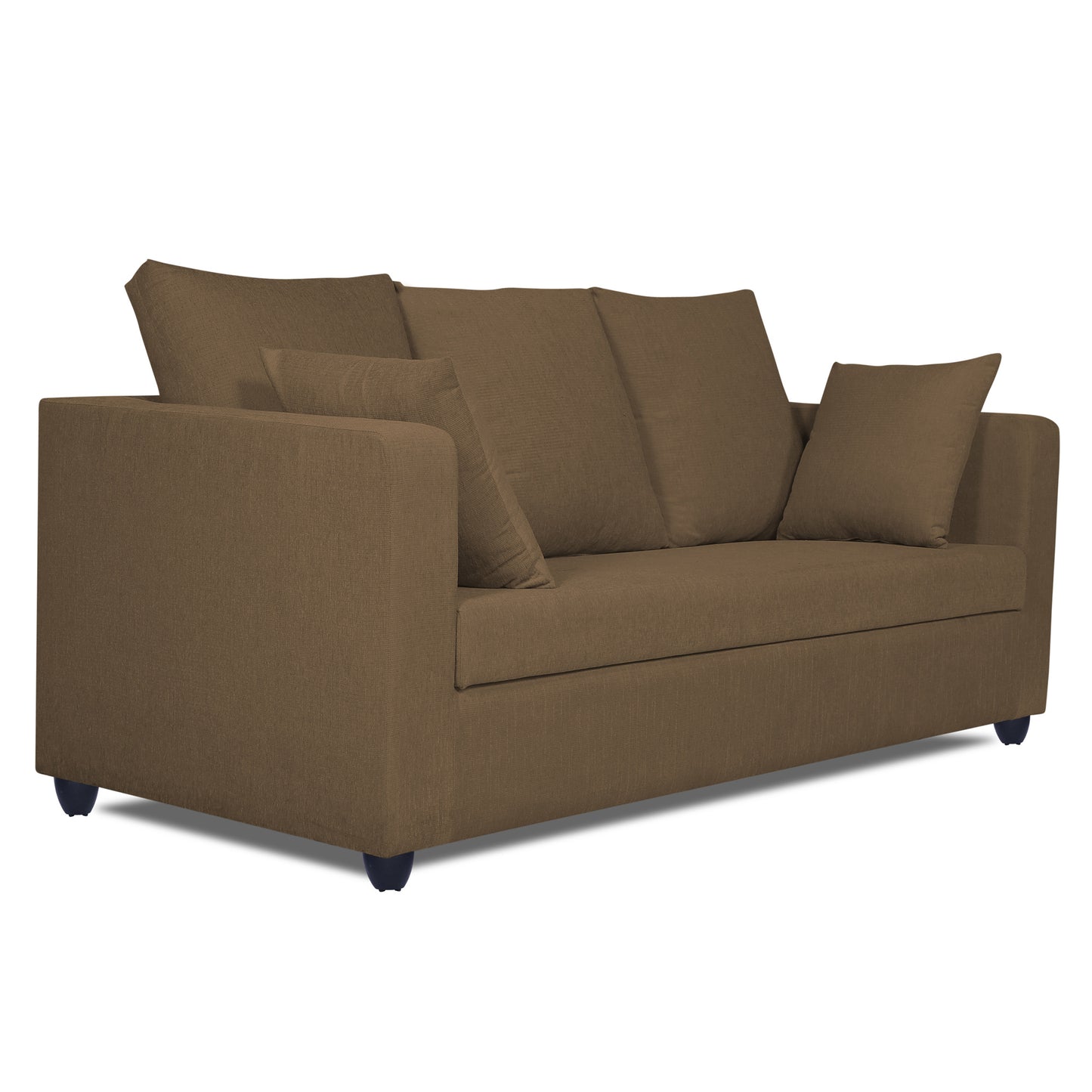 Adorn India Zink Straight Line 3-1-1 5 Seater Sofa Set (Brown)