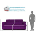 Adorn India Aleena 3 Seater Sofa(Dark Purple)