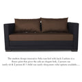 3 Seater Sofa Cum Bed Exclusive Two Tone Straight Line (Brown & Black)