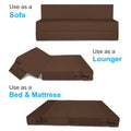 Adorn India Easy Treno 3 Seater Sofa Cum Bed Sit & Sleep Perfect for Guest, Colour Brown, 6'x6', (1 Year Warranty)