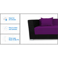 Almond 3 Seater Sofa cumbed(Dark Purple & Black)