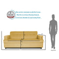 Adorn India Aleena 3 Seater Sofa(Light Yellow)
