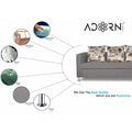 Adorn India Alita 3-1-1 Compact 5 Seater Sofa Set (Light Grey)