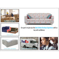 Adorn India Roselyn 3 Seater Sofa Digitel Print (Blue)