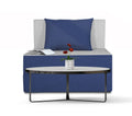 Adorn India Easy 2 Seater Sofa cumbed 3x6 (Blue & Grey) (1 Year Warranty)