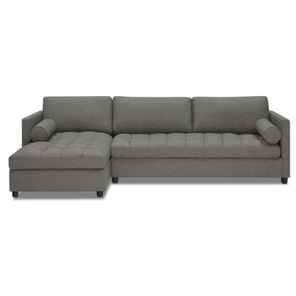 Adorn India Alexander L Shape 6 Seater Sofa (Left Side Handle)(Light Grey)