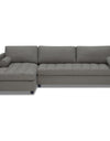 Adorn India Alexander L Shape Sofa (Left Side Handle)(Light Grey)