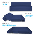 Adorn India Easy Treno 3 Seater Sofa Cum Bed Sit & Sleep Perfect for Guest, Colour Blue, 6'x6'