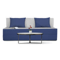 3 Seater Sofa Cum Bed Easy (Blue and Grey) (5x6)