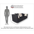 Adorn India Alica 3 Seater Sofa (Black), Wood, Foam