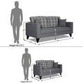 Adorn India Berlin Bricks 3+2 5 Seater Sofa Set (Grey) Martin Plus (3 Year Warranty)