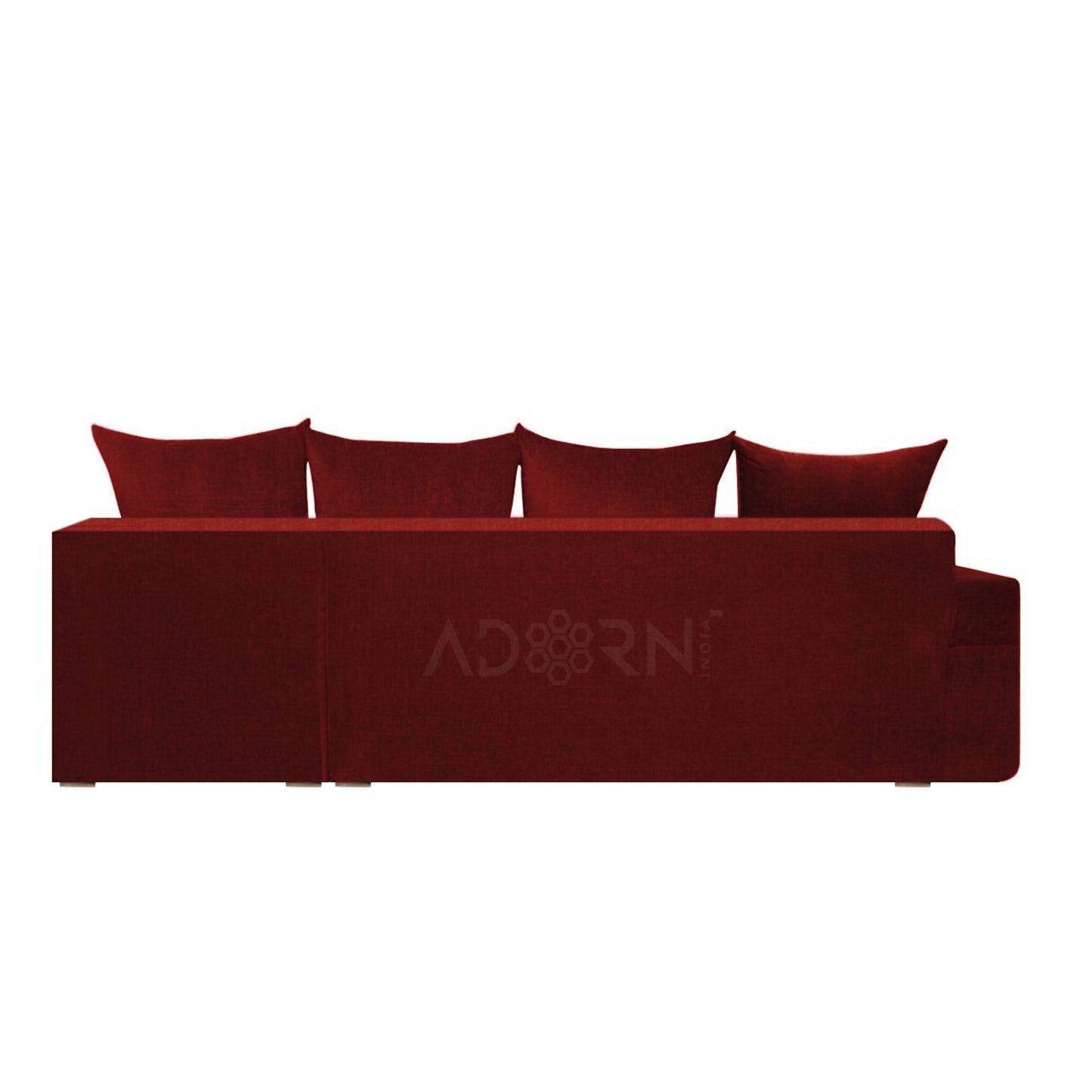 Adorn India Comfort Line Corner Cumbed 6 Seater Sofa (Maroon)