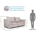 Adorn India Lancia 3 Seater Sofa Digitel Print (Grey)