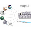 Adorn India Alanza 3 Seater Sofa Digitel Print (Grey)