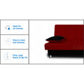 Alyssum 3 Seater Sofa cumbed(Maroon & Black)