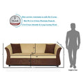 Adorn India Acura 3 Seater Sofa (Brown & Beige)