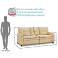 Adorn India Astor 3 Seater Sal Sofa (Beige) (3 Year Warranty)