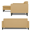 Adorn India Aladra L Shape Decent 5 Seater Sofa Set LHS (Beige) (3 Year Warranty)
