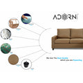 Adorn India Daffodil Three Seater Modular Sofa (Camel)