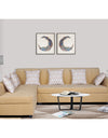 Adorn India Rio Highback L Shape 6 Seater corner Sofa Set (Left Side Handle) (Beige)