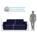 Adorn India Aleena 3 Seater Sofa(Dark Blue)