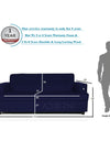 Adorn India Aleena 3 Seater Sofa(Dark Blue)