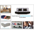 Adorn India Alenza 3 Seater Sofa Cum Bed Digitel Print (Grey)