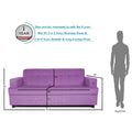 Adorn India Aleena 3 Seater Sofa(Light Purple)