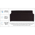 Adorn India Exclusive Flavio Leatherette Three Seater Sofa (Brown)