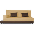 3 Seater Sofa Cum Bed Exclusive Two Tone Blake (Brown & Beige), Wood, Foam