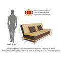 Adorn India Exclusive Two Tone Arden 4 Seater Wood Sofa Cum Bed 4 x 6 (Brown & Beige) (3 Year Warranty)