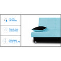 Alyssum 3 Seater Sofa Cumbed (Sky Blue & Black)