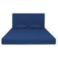 Adorn India Easy Highback Three Seater Sofa Cum Bed Decent 6' x 6' (Blue) (1 Year Warranty)