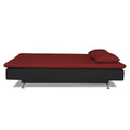 Adorn India Aspen Three Seater Sofa Cum Bed (Maroon & Black)