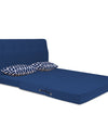 Adorn India Easy Highback Three Seater Sofa Cum Bed Rhombus 6' x 6' (Blue)