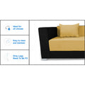 Almond 3 Seater Sofa cumbed (Yellow & Black)