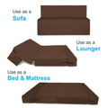 Adorn India Easy Treno 2 Seater Sofa Cum Bed Sit & Sleep Perfect for Guest, Colour Brown, 4'x6', (1 Year Warranty)