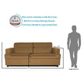 Adorn India Aleena 3 Seater Sofa(Camel)