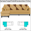 Adorn India Denver L Shape 5 Seater Sofa Set LHS (Beige) (3 Year Warranty)