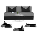 Adorn India Easy Boom 3 Seater Sofa Cum Bed 5 X 6 (Grey & Black) (1 Year Warranty)
