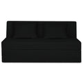Adorn India Easy Highback Three Seater Sofa Cum Bed Decent 6' x 6' (Black) (1 Year Warranty)