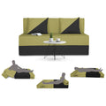 Adorn India Easy Desmond 2 Seater Sofa Cum Bed 4 x 6 (Green & Black) (1 Year Warranty)