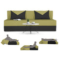 Adorn India Easy Boom 4 Seater Sofa Cum Bed 6 x 6 (Green & Black) (1 Year Warranty)