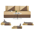 Adorn India Easy Desmond 3 Seater Sofa Cum Bed 5 X 6 (Brown & Beige) (1 Year Warranty)