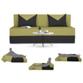 Adorn India Easy Boom 3 Seater Sofa Cum Bed 5 x 6 (Green & Black) (1 Year Warranty)