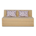 Adorn India Easy Highback Three Seater Sofa Cum Bed Floral 6' x 6' (Beige) (1 Year Warranty)