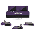 Adorn India Easy Desmond 2 Seater Sofa Cum Bed 4 x 6 (Purple & Black) (3 Year Warranty)